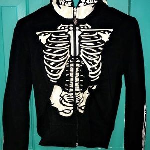 Skeleton Zip Up Sweatshirt
